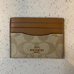 Authentic COACH Slim ID Card – Case In Signature Canvas - BRAND NEW